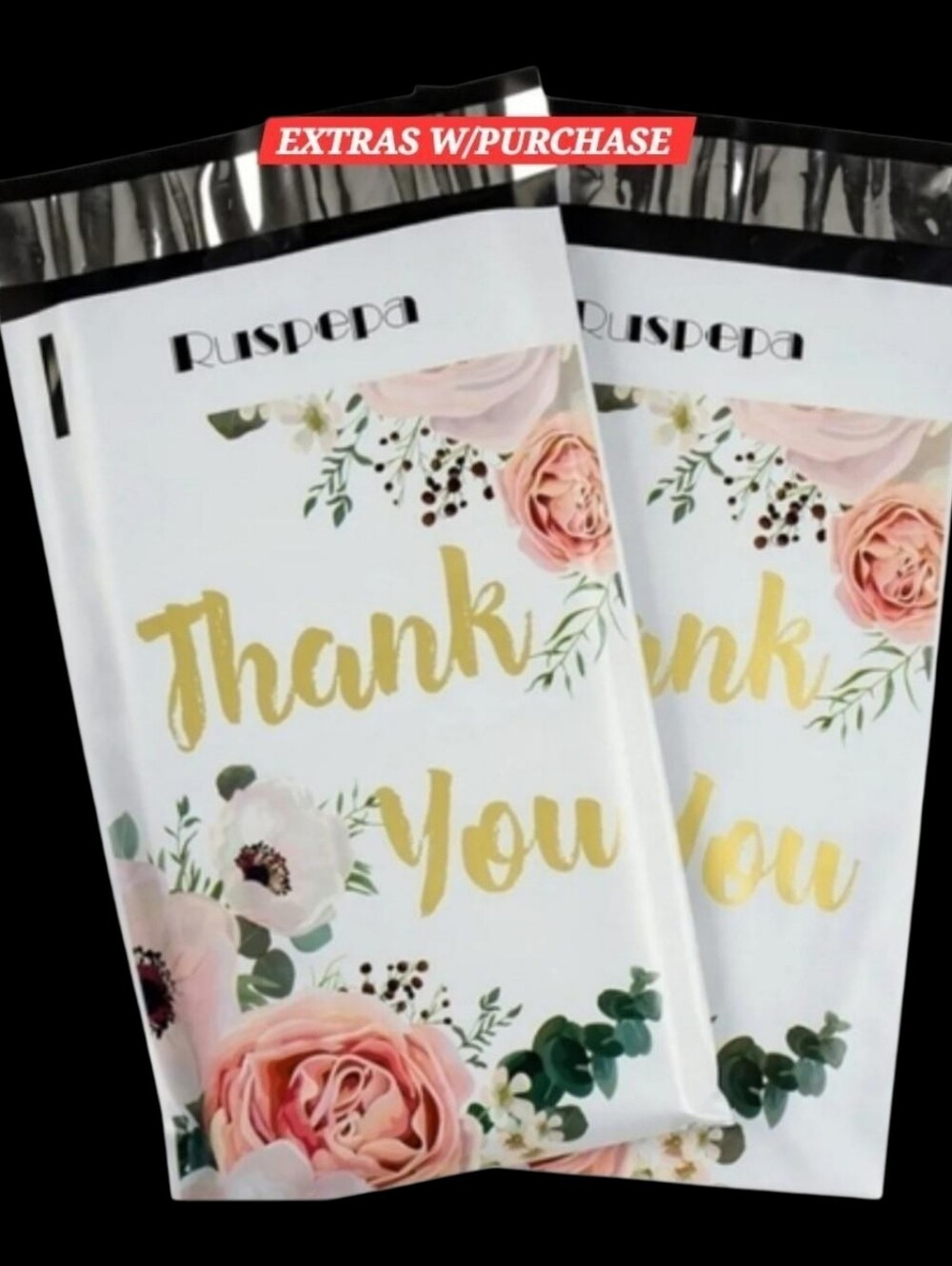 20ct. 6x9 Polymailers, Bonus Random Thank You Cards And Stickers